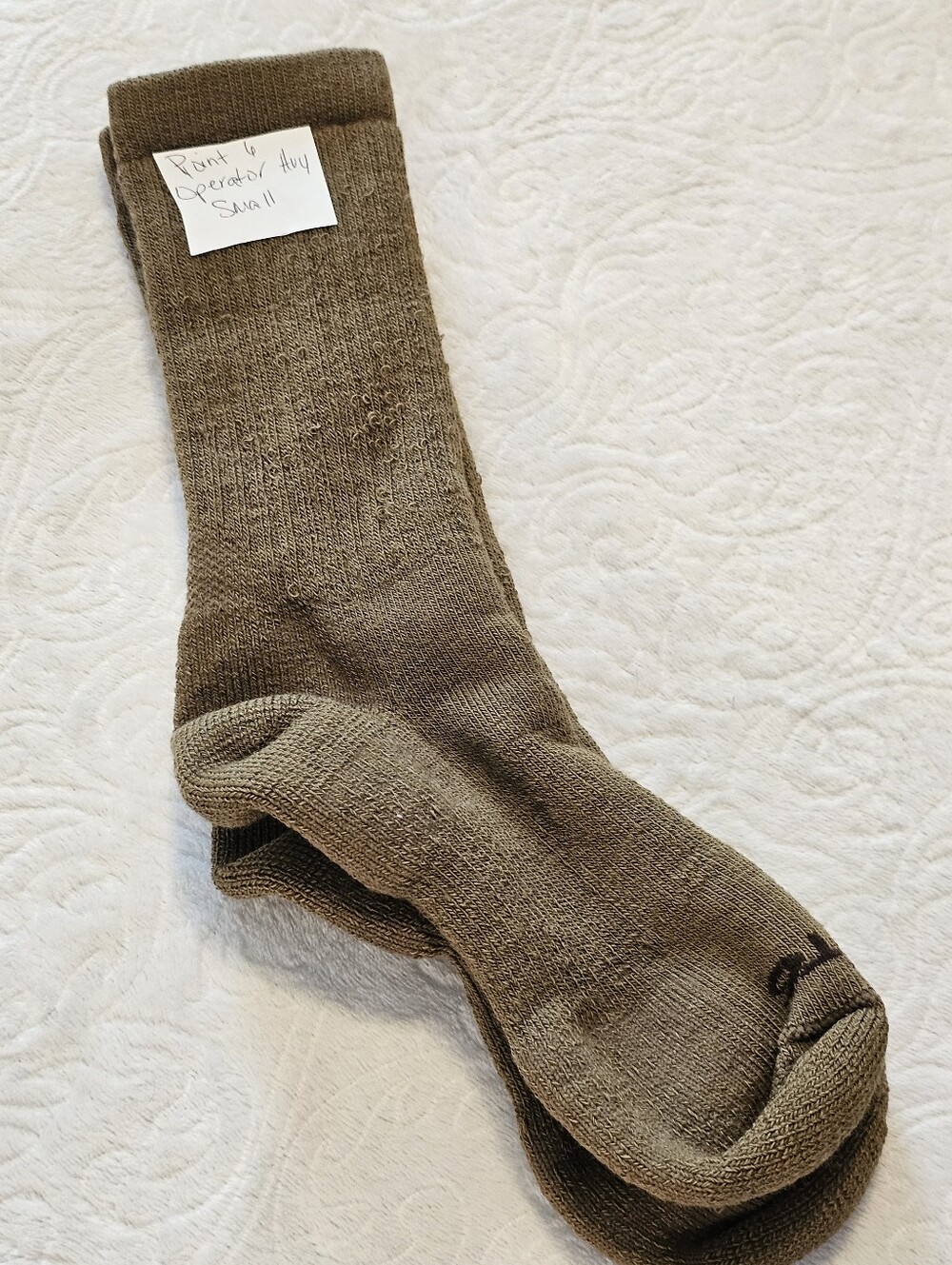 Point6 Operator Heavy Mid-Calf Tactical Socks Merino Wool Coyote Brown Sm euc